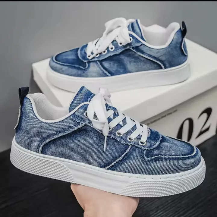 New Trendy Black And Blue Color JENS2025 Canvas Sneakers Shoes For Men Comfortable Stylish Shoes